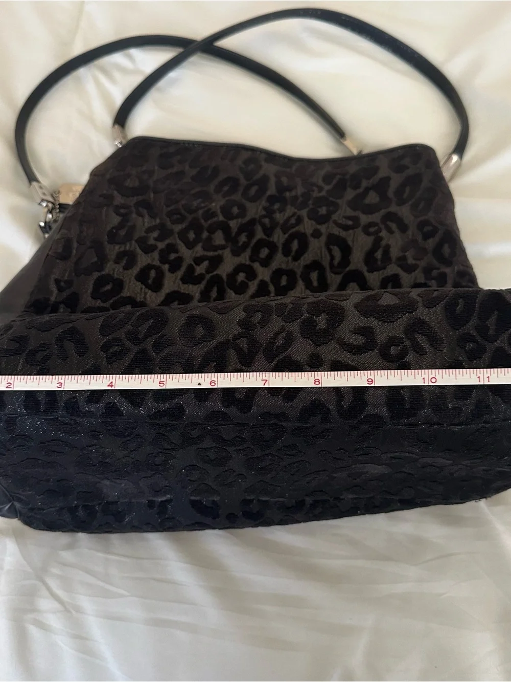 Coach Madison Chenille Ocelot Fabric North/South Tote - Picture 13 of 15